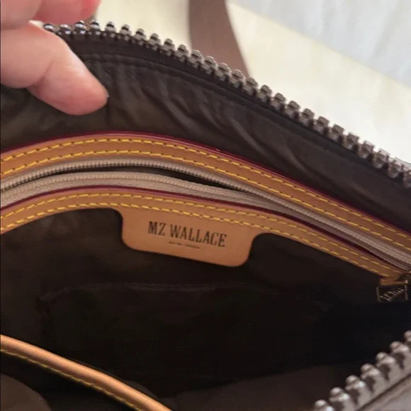 MZ Wallace Chocolate Quilted Crossbody Bag - Picture 3 of 3